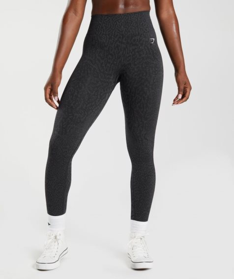 Legginsy Gymshark Adapt Animal Seamless Damskie Czarne | PL 185ADI